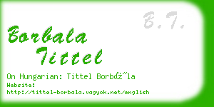 borbala tittel business card